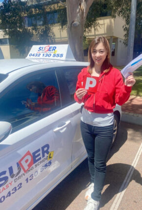 Wenwei from Butler passed her driving test in Joondalup